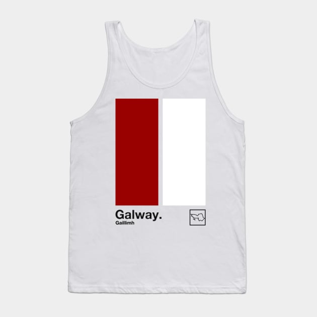 County Galway / Original Retro Style Minimalist Poster Design Tank Top by feck!